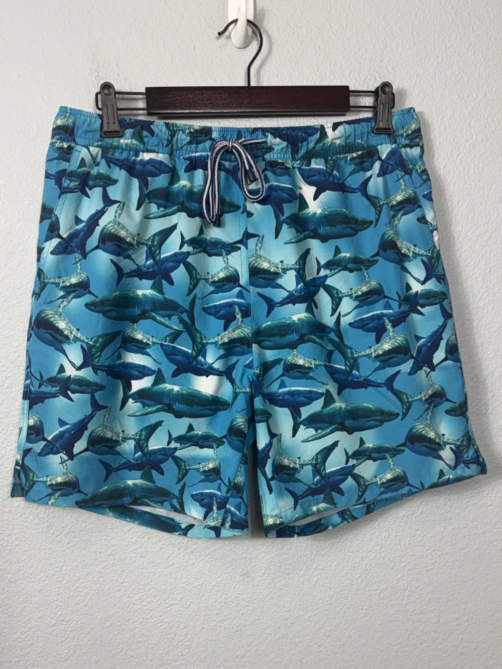 Peter Millar Men's Shark Print Swim‎ Trunks